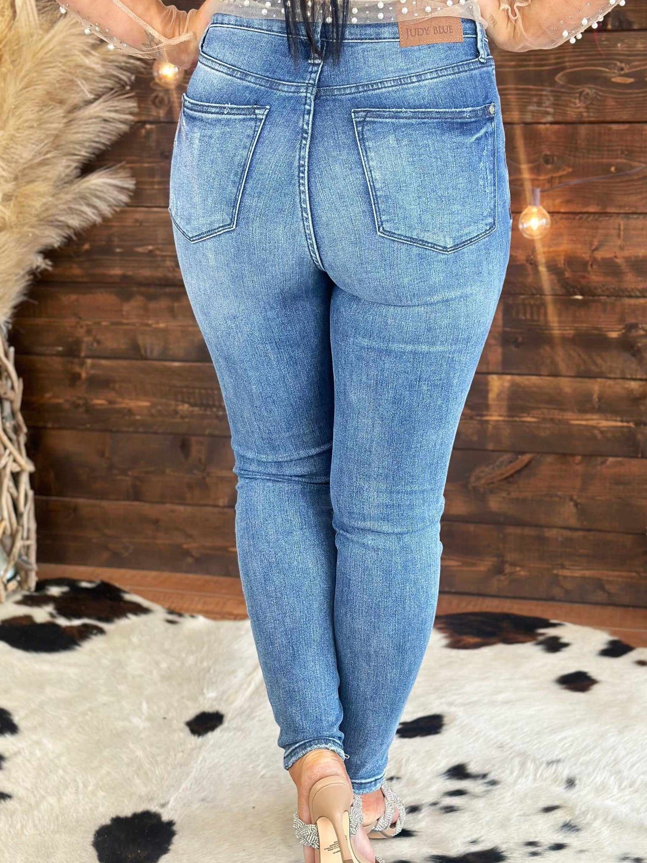 Vintage Girl High Waisted Tummy Control Skinny Jeans