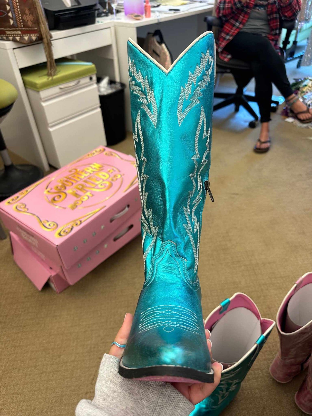 OOPS BOOTS - Electric Mermaid Cowgirl Boot