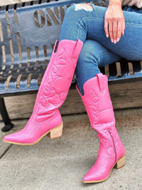 Thumbnail for Pink western boots for women.