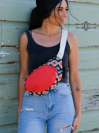 Thumbnail for Fancy Fanny Pack - Aztec Coral