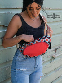 Thumbnail for Fancy Fanny Pack - Aztec Coral