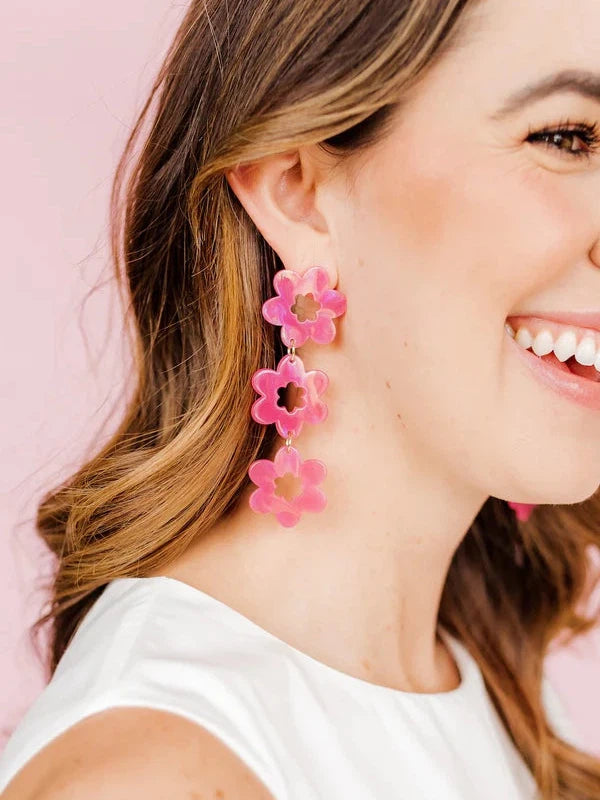 Zoey Earrings - Azalea Pink