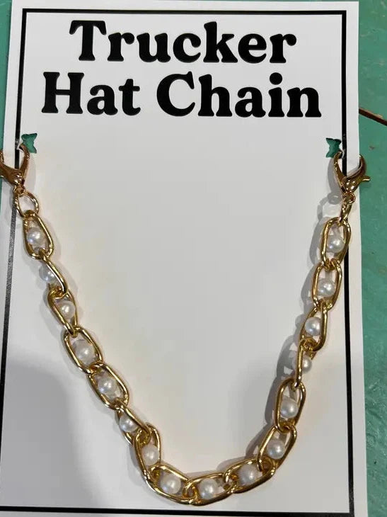 Chunky Gold and Pearl Trucker Chain