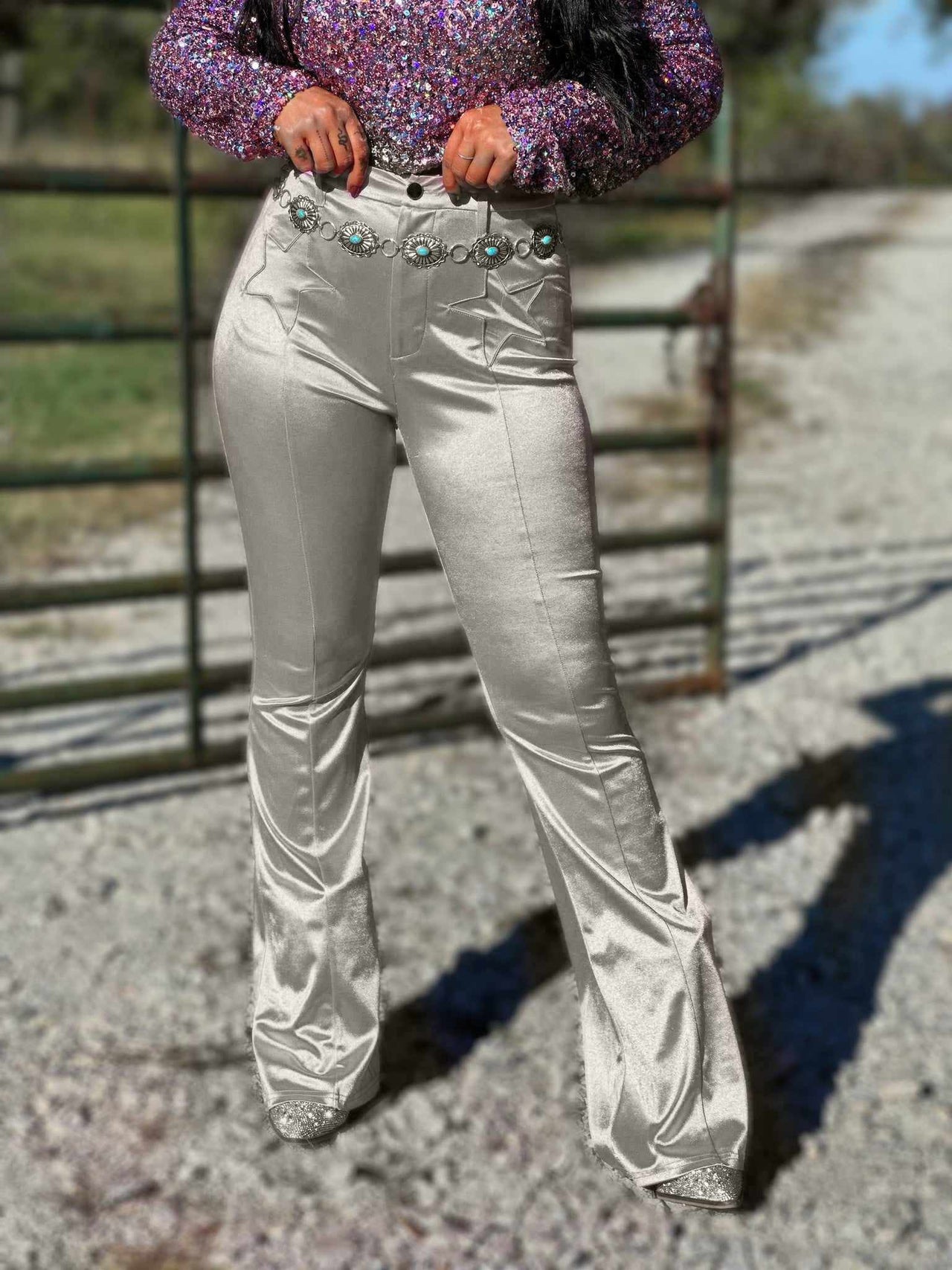 Juicy Georgia Peach Pants - Silver