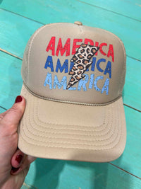 Thumbnail for America Bolt Trucker Hat - Cream