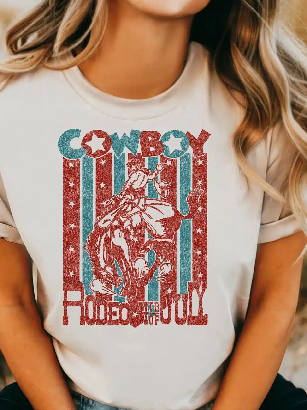 July 4th Rodeo Poster T shirt