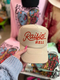 Thumbnail for Raisin Hell Trucker Hat - Cream