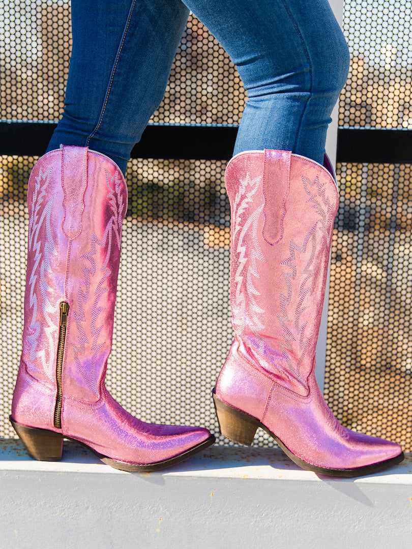 Just Call Me Dolly Pink Cowgirl Boots