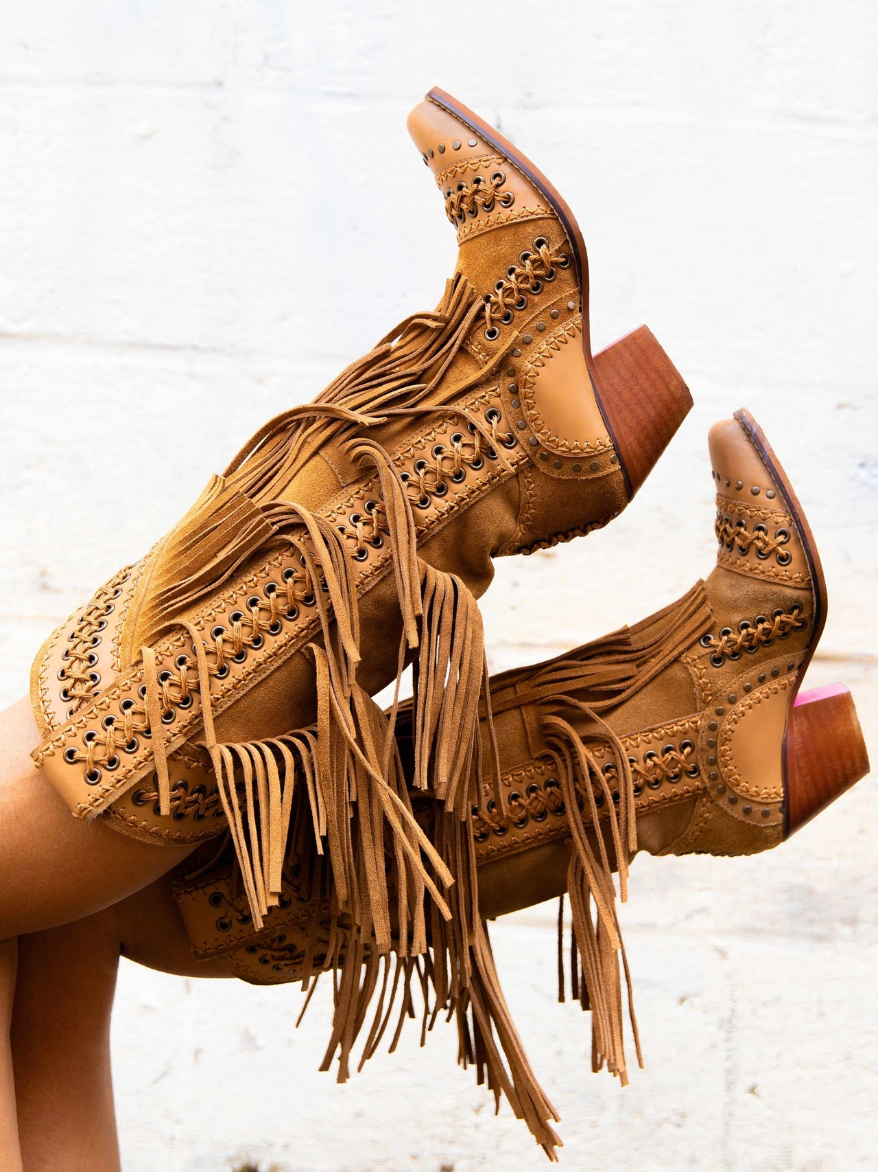 leather western boots tan