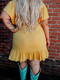 Thumbnail for Never Lookin Back Dress - Mustard