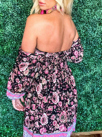 Thumbnail for Heads Carolina Black Floral Dress