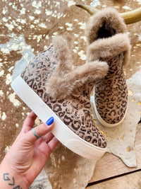 Thumbnail for Shantell's Plush Leopard Sneaker Booties