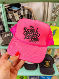 Thumbnail for Neon Pink Beach Please Trucker Hat
