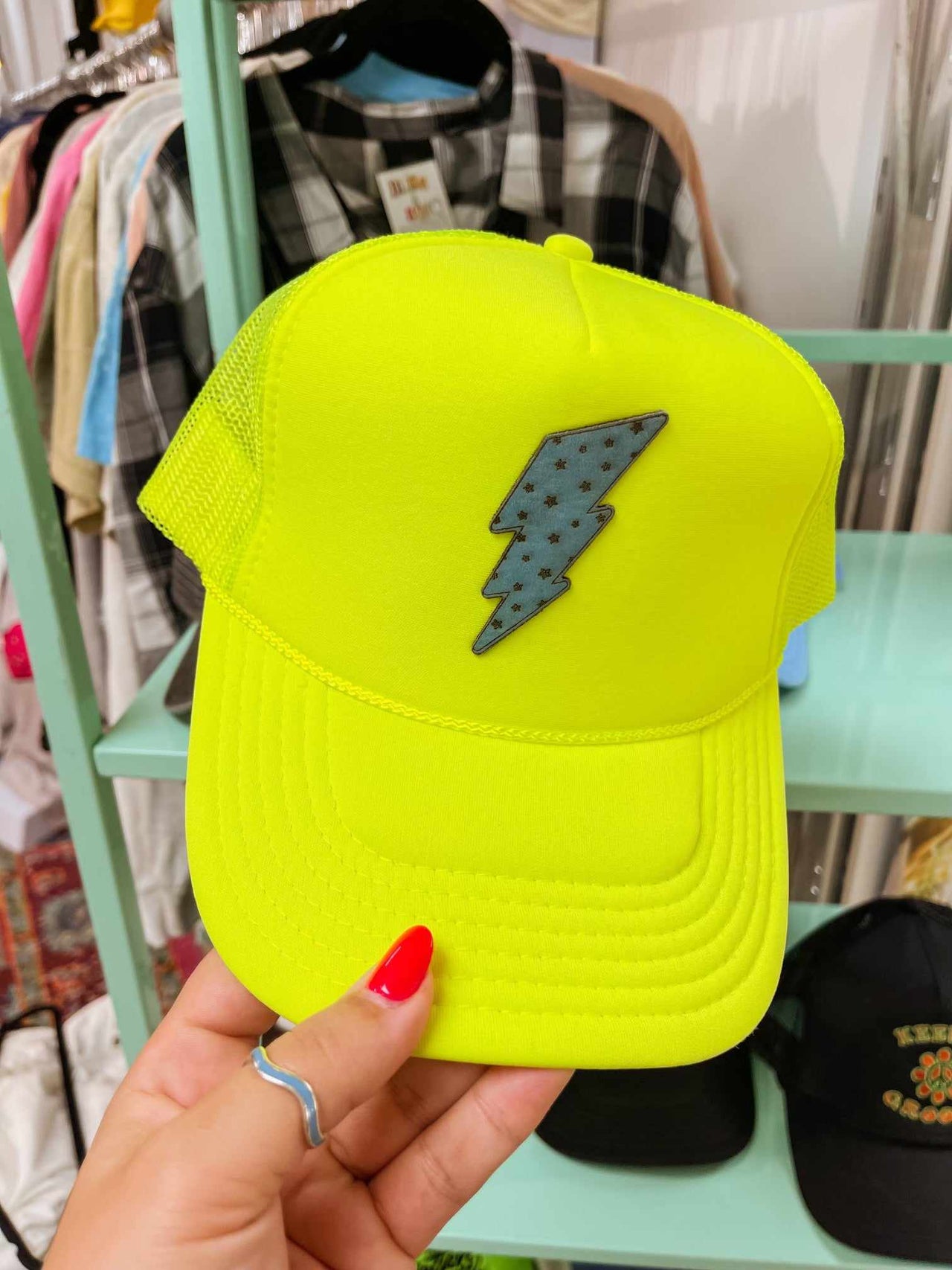 Neon Lightning Trucker Hat