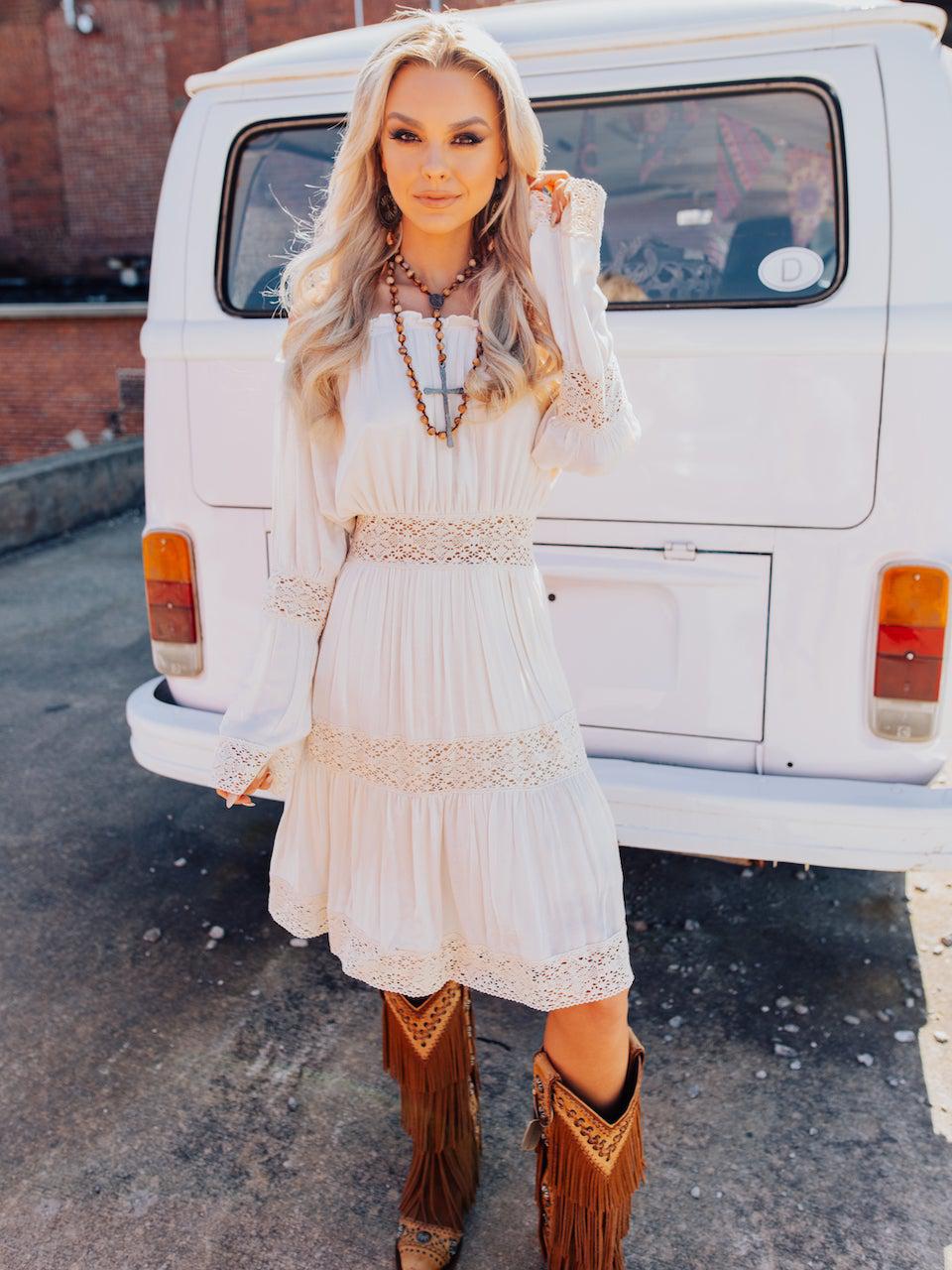Better Together Dress - Ivory-Dresses-Southern Fried Chics