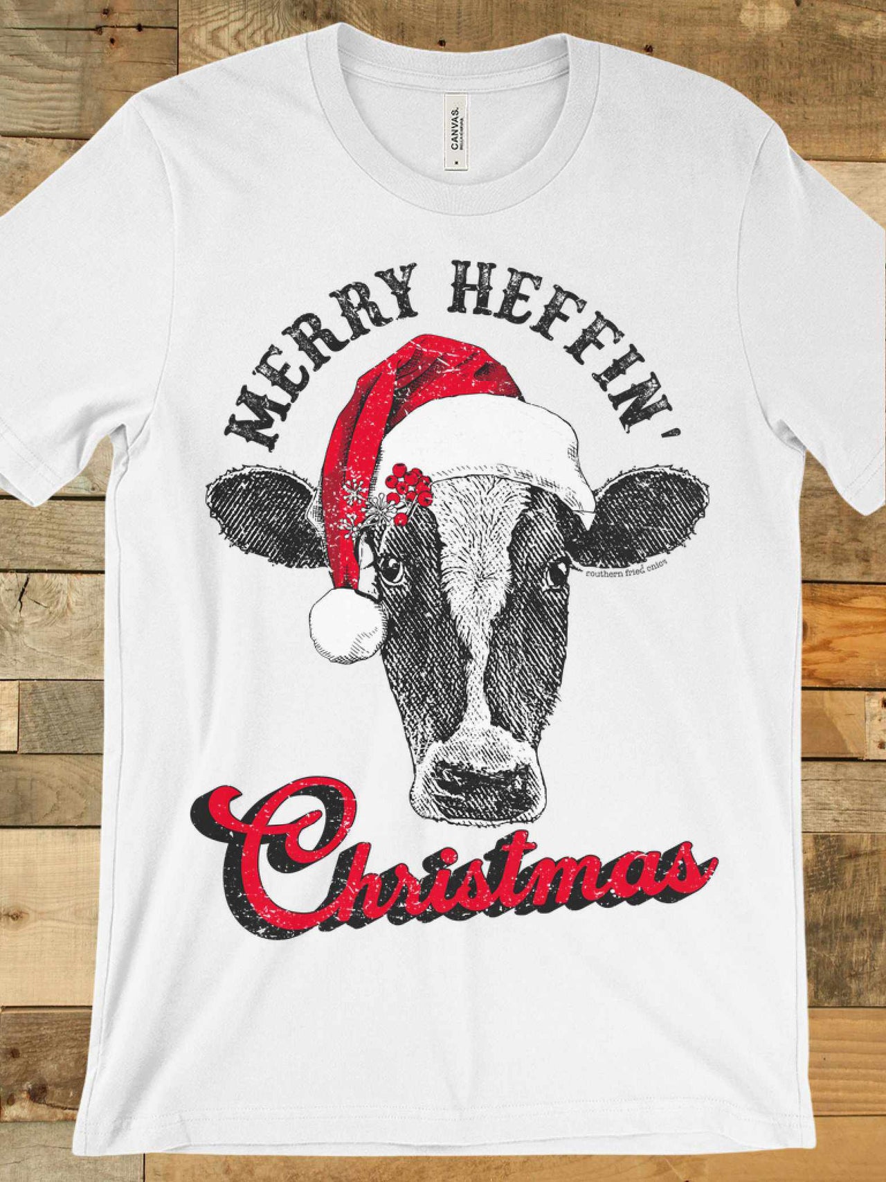 Merry Heffin' Christmas Tee-Southern Fried Chics