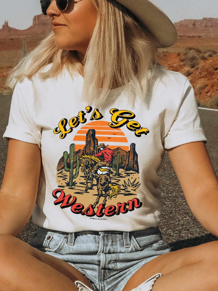 Let's Western T shirt