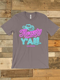 Thumbnail for Howdy Y'all neon sign tee.