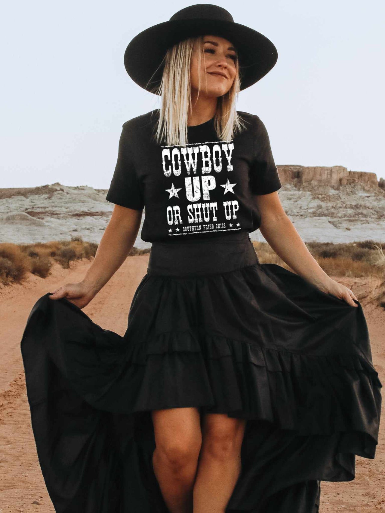 Cowboy Up Or Shut Up T shirt