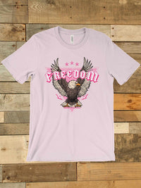 Thumbnail for Freedom patriotic t-shirt with eagle graphic.