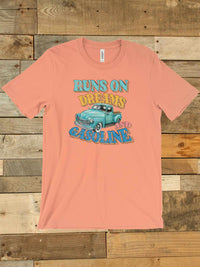 Thumbnail for Runs On Dreams And Gasoline T shirt