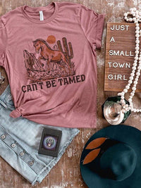 Thumbnail for Cant Be Tamed Tee - Mauve-T Shirts-Southern Fried Chics