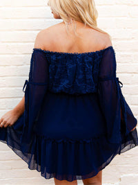 Thumbnail for Cheerful Wishes Dress - Navy Blue-Dresses-Southern Fried Chics