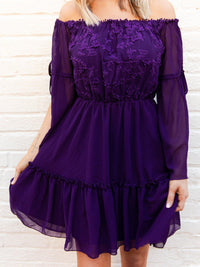 Thumbnail for Cheerful Wishes Dress - Purple-Dresses-Southern Fried Chics