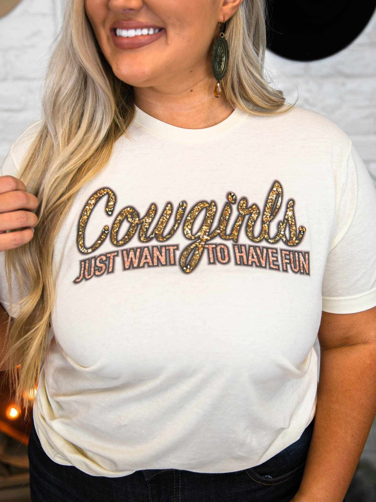 Cowgirls Just Want To Have Fun Tee-T Shirts-Southern Fried Chics