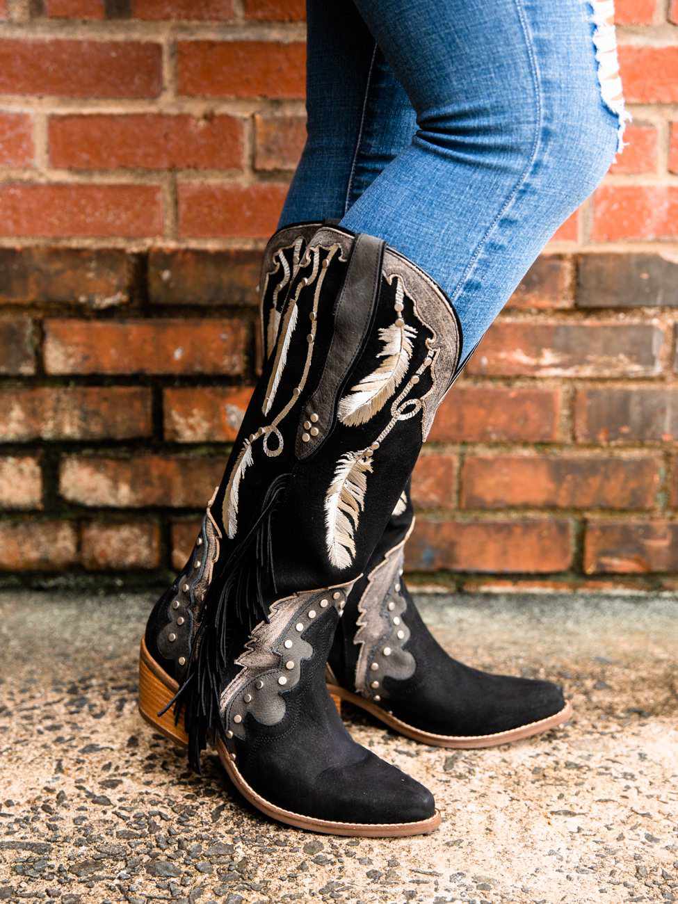 Dream Catcher Boots - Black-Boots-Southern Fried Chics