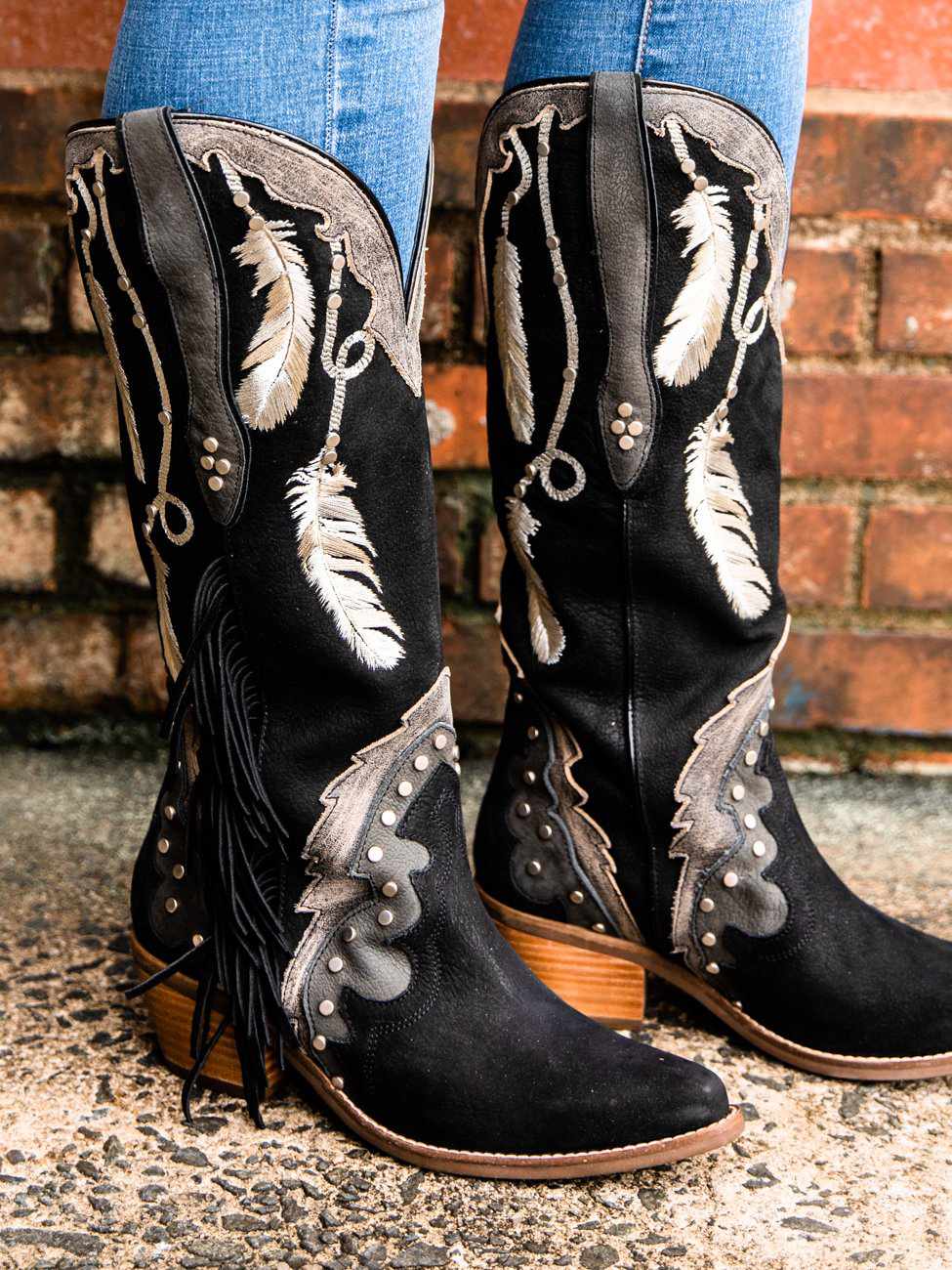 Dream Catcher Boots - Black-Boots-Southern Fried Chics