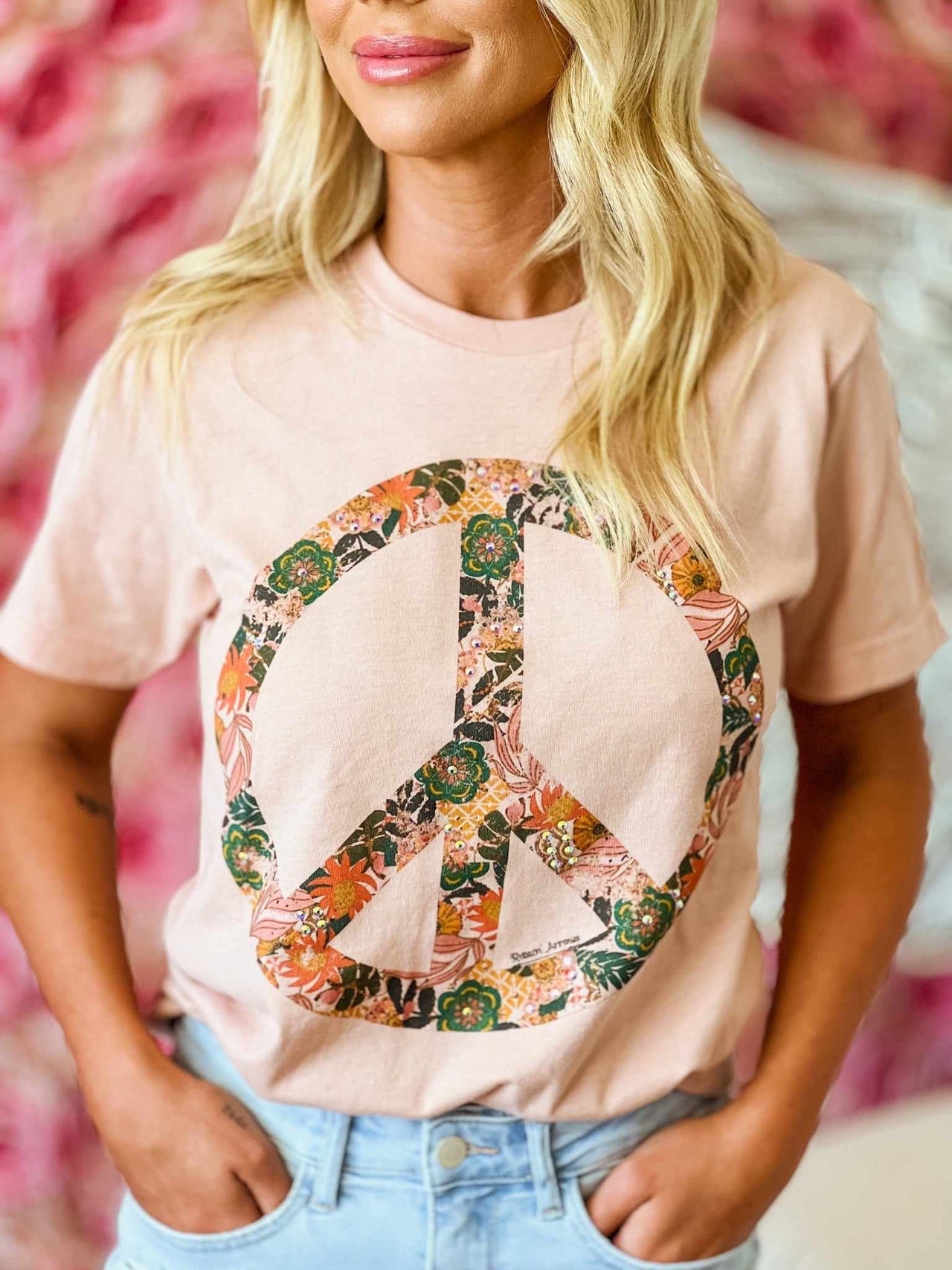 Boho Peace Sign T shirt