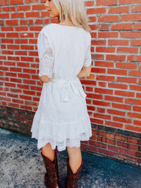 Thumbnail for Feelin' Flirty Dress - White-Dresses-Southern Fried Chics