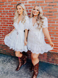 Thumbnail for Feelin' Flirty Dress - White-Dresses-Southern Fried Chics