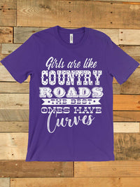 Thumbnail for Girls Are Like Country Roads Tee-Southern Fried Chics