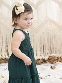 Thumbnail for Girls Southbound Dress - Evergreen-Dresses-Southern Fried Chics