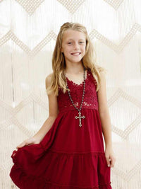 Thumbnail for Girls Southbound Dress - Wine-Dresses-Southern Fried Chics