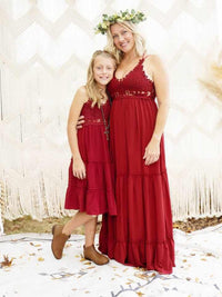 Thumbnail for Girls Southbound Dress - Wine-Dresses-Southern Fried Chics