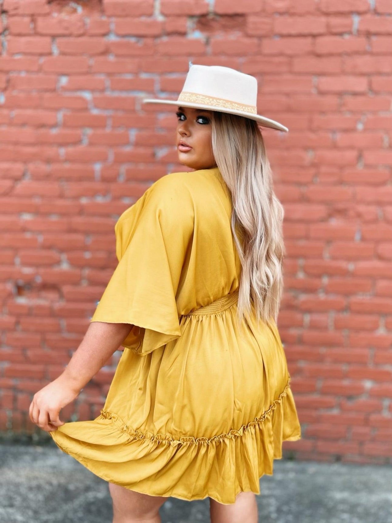 Hard to Forget Dress - Mustard-Dresses-Southern Fried Chics