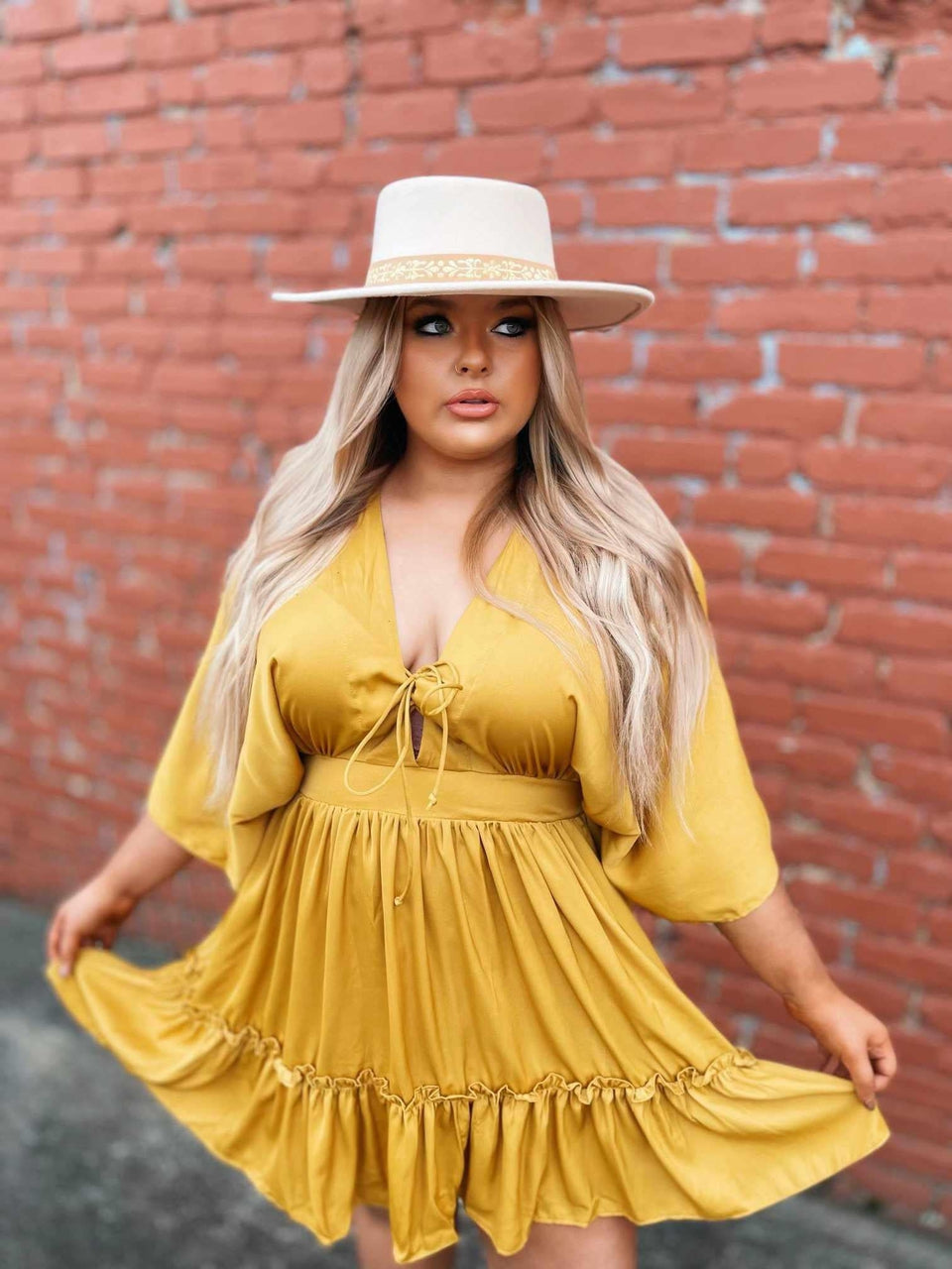 Hard to Forget Dress - Mustard-Dresses-Southern Fried Chics