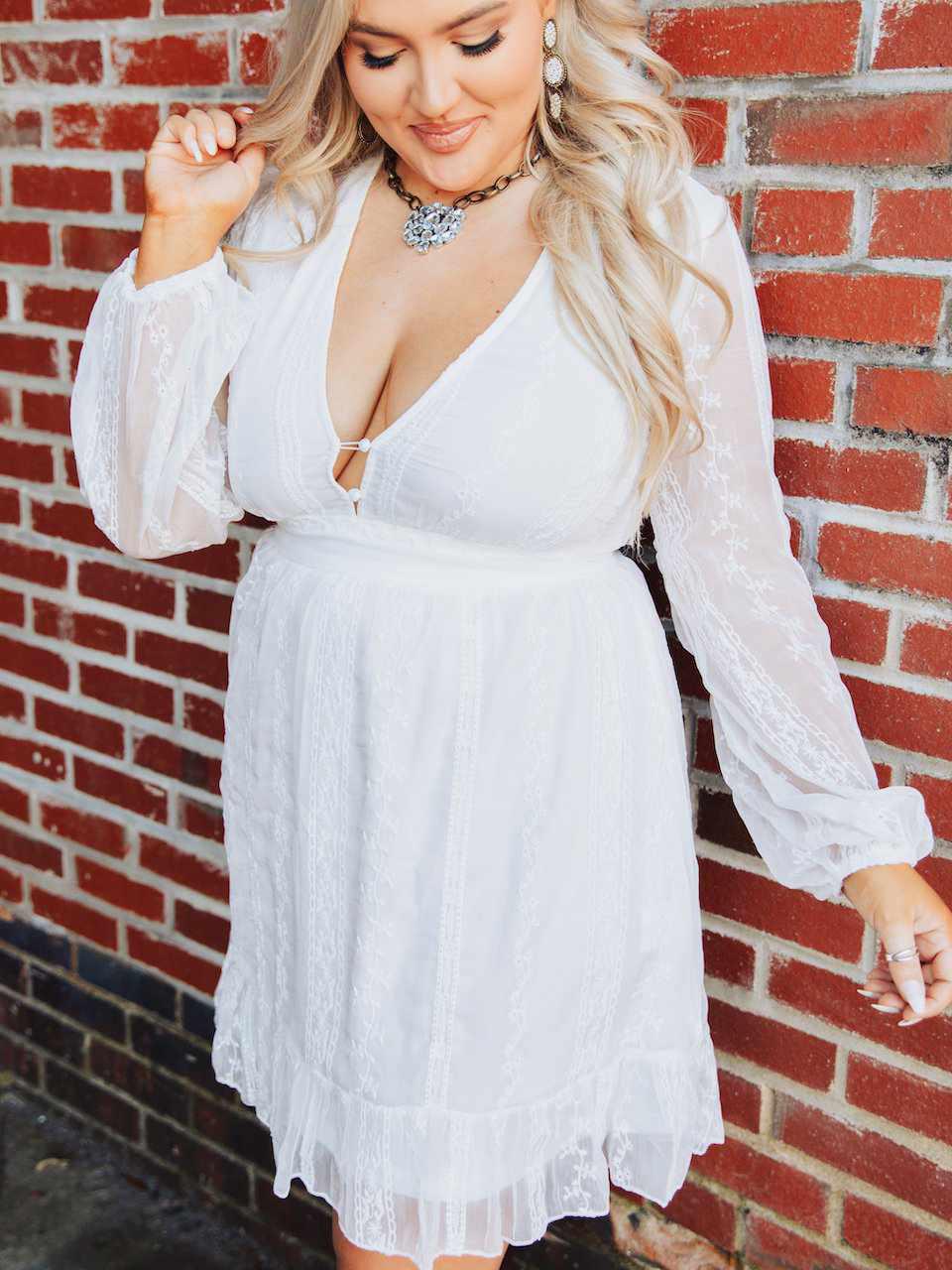 Hit The Town Dress - White-Dresses-Southern Fried Chics