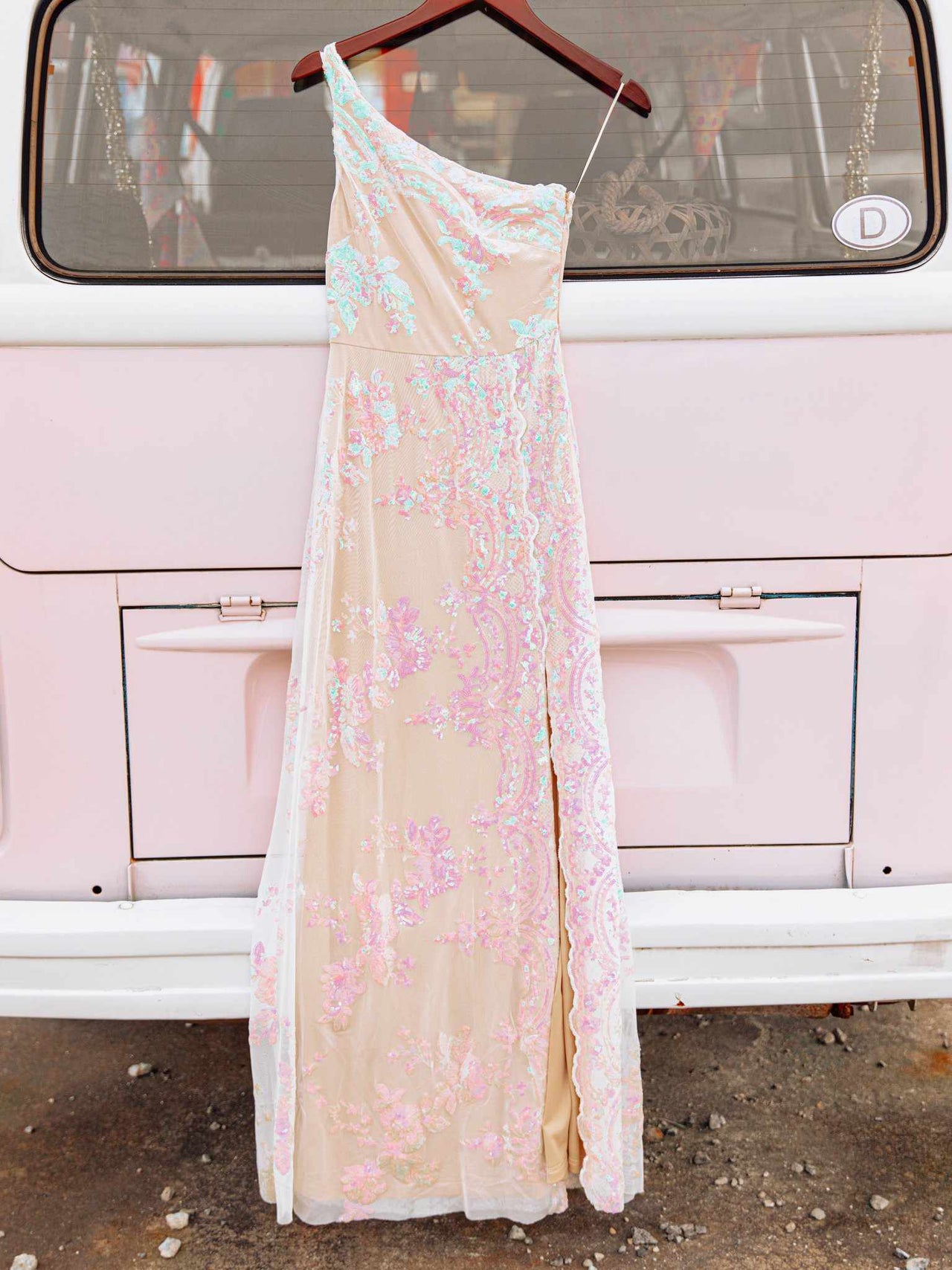 Hollywood Nights Sequin Dress - Pink Iridescent-Dresses-Southern Fried Chics