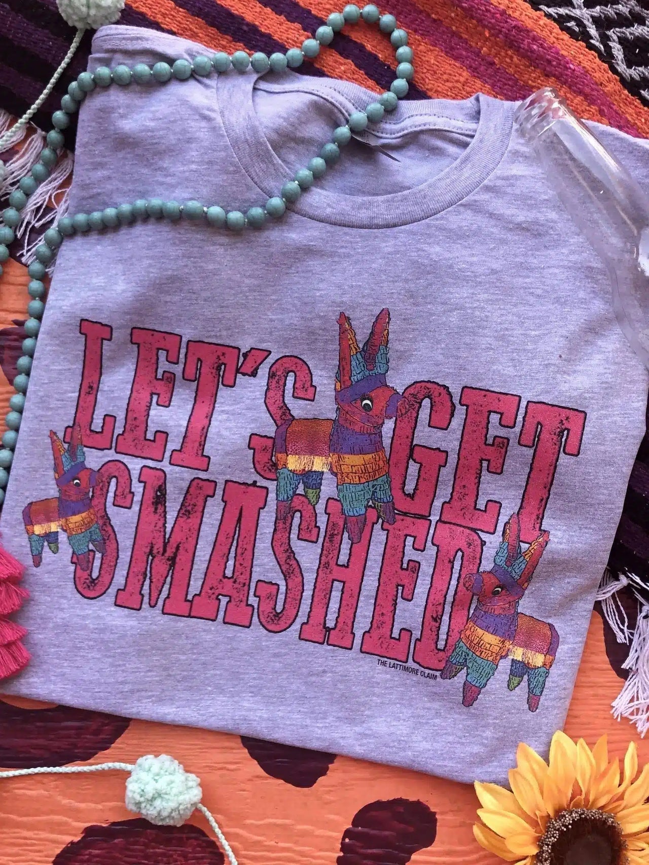 Lets Get Smashed T-shirt - Gray