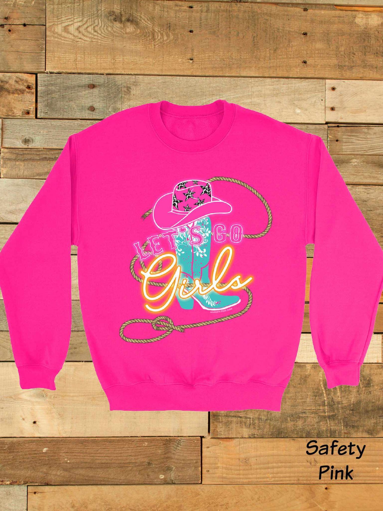 Let's Go Girls Sweatshirt - Multiple Colors-Southern Fried Chics