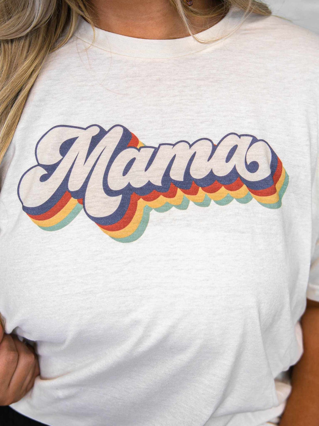Mama Vintage Tee - White-T Shirts-Southern Fried Chics