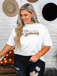 Thumbnail for Mama Vintage Tee - White-T Shirts-Southern Fried Chics