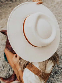 Thumbnail for Nashville Wide Brim Hat - Cream-Hats-Southern Fried Chics
