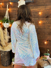 Thumbnail for MoonLight Sequin Wrap Dress