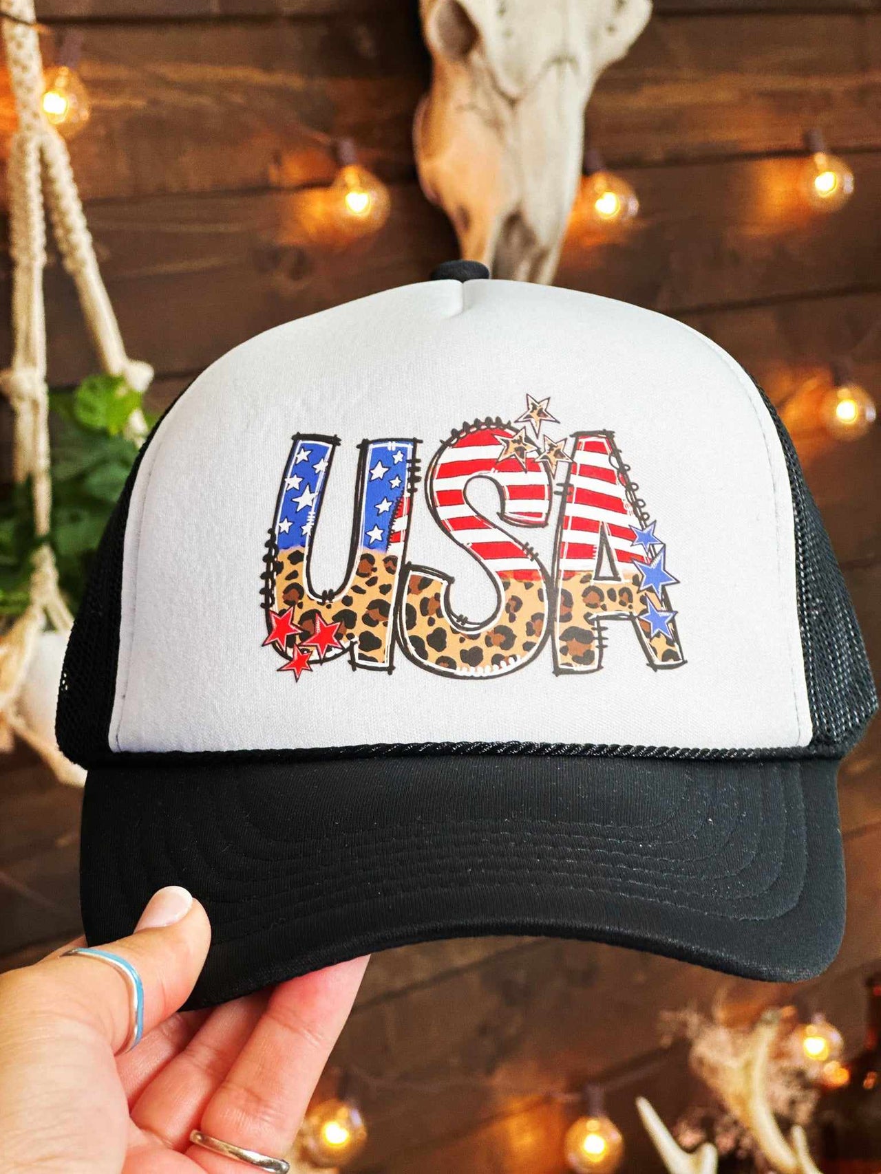 Leopard USA Trucker Hat