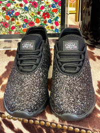 Thumbnail for Black glitter sneakers